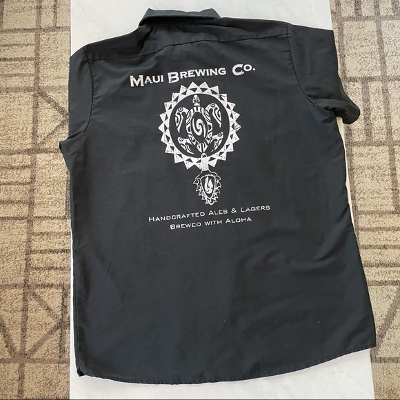 Port Authority Other - Maui Brewing Company Men’s Button Down Casual logo Shirt Bowling Shirt Style
